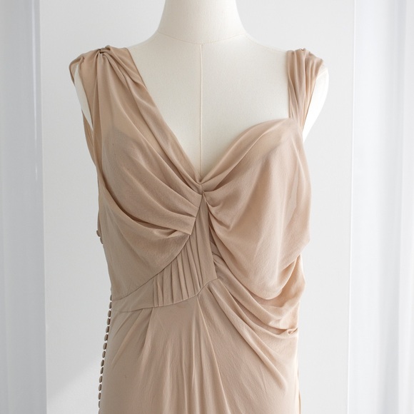 Christian Dior By John Galliano S/S 2007 Vintage Beige Floral Embellished Dress - Picture 4 of 16